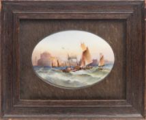 A pair of Royal Worcester porcelain plaques: painted by Raymond Rushton,