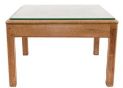 Betty Joel (1894-1985) A Token square mahogany occasional table:, raised on square section legs,