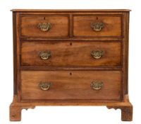 A mahogany chest of small size in the George III taste:,