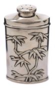 A Chinese silver talcum powder pot, maker Wang Hing & Co,