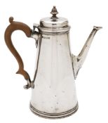An Elizabeth II silver coffee pot, maker Spink & Son, London,