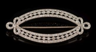 A Belle Epoque platinum and diamond mounted,