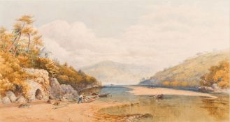 Philip Mitchell [1814-1896]- On the Erme near Mothecombe:- signed and dated 1881 bottom left,