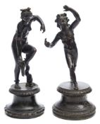 Two Grand Tour bronze figures after the Antique,
