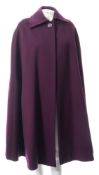 A Christian Dior purple wool cape:,