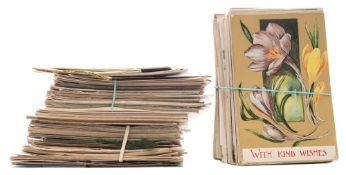 A collection of early 20th century and later greetings postcards:,
