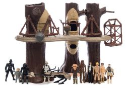 An unboxed Star Wars 'Ewok Village Action Playset:,