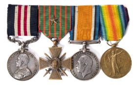 A WWI Military Medal group of four ' 182625 Gnr A C Price RA' :, George V Military Medal,