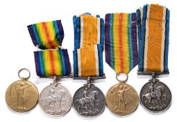 Two WWI pairs and a single War Medal:,