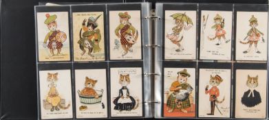 An album of Edwardian and later postcards relating to cats: including Happy Birthday,