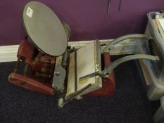 An Adena printing press together with a collection of type and accessories:.