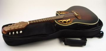 An Ovation Celebrity MCS148-RRB acoustic electric mandolin:, serial number 4572063,