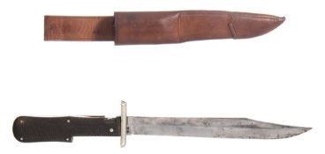 A late 19th/early 20th century folding Bowie knife by Joseph Rogers & Sons, Sheffield:,
