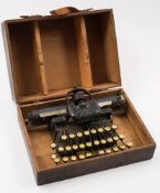 A Victorian 'The Home Blick' portable typewriter:,