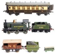 A Southern 2-4-0 locomotive together with a Hornby No 2 Pullman Special Coach Composite 'Iolanthe',