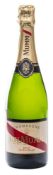 A bottle of G H Mumm Brut Cordon Rouge in a presentation box:.