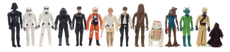 A collection of fourteen loose Kenner/Palitoy Star Wars 3 3/4 inch action figures:,