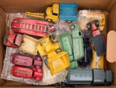 A collection of various Dinky and Corgi vehicles:, including a Fire Engine (555),