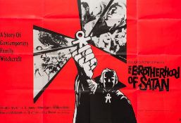 Seven British quad film posters:, ' Brotherhood of Satan', 'Caligula', 'Dressed to Kill',