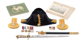 A WWII Royal Navy service group of four awarded to Lt Cmdr Humphrey Gilbert Grace,