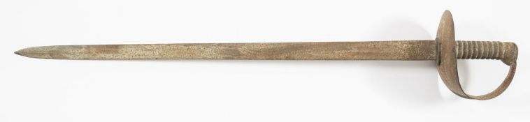 An 1889 pattern British Naval cutlass:,
