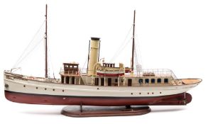 A scale model of German pleasure yacht 'Schaarhorn':,