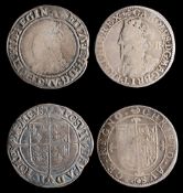A Charles I (1625-49) silver shilling: Briots style bust, mm anchor and B,