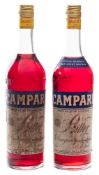 Two bottles of Campari:.