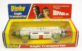 Dinky No 359 'Space 1999' Eagle Transporter:, white , green and red with rear and side thrusters,