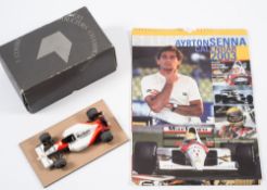A McLaren International scale model of Ayrton Senna's Marlboro McLaren Honda MP4/6 by Tameo Kits,