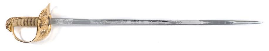 An Elizabeth II Royal Air Force female officer's dress sword by Wilkinson, London:, number 123127,