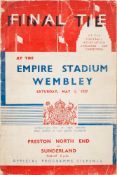 A FA Final Tie programme, Preston North End v Sunderland, May 1st, 1937:.