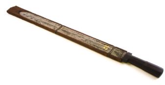 A 19th century Continental hunting knife or machete:,