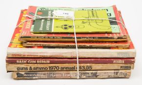 'Guns & Ammo' 1969 and 1970 together with seven other books relating to guns and gun collecting:.