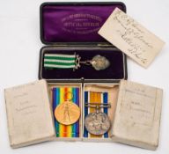 A WWI pair 'Lt W A Andrews RNVR:, War Medal and Victory Medal,