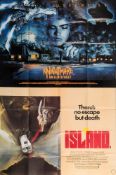 Seven British quad film posters:, 'Frightnight/A Nightmare on Elm Street', 'The Island',