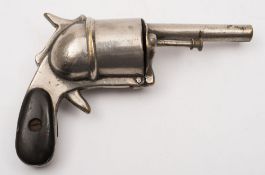 An early 20th century silver plated vesta in the form of a revolver:,