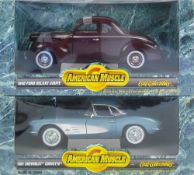 Two Ertl Collections 1:18 scale 'American Muscle' models:,