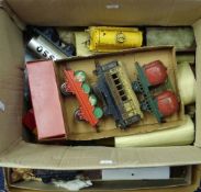 A collection of loose Hornby rolling stock:, including two Blue Circle cement wagons,
