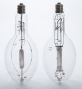 Two Thorn 1000w halide Trinity House elliptical lighthouse bulbs:, one from Skerries lighthouse,
