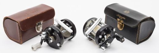 Two Abu 'Ambassadeur' multiplier reels:,