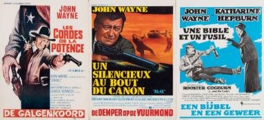 Six Continental John Wayne film posters:, comprising two for 'Cahill',