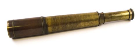 A brass three draw telescope by Smith, Beck & Beck, London:, signed to tube as per title,