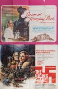 Nine British quad film posters:, 'The Hiding Place', 'Picnic at hanging Rock', ' One On One',