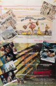 Four British quad film posters and part sets of lobby cards:, 'Risky Business',