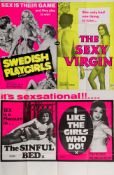 Two adult/erotic British quad film posters:,