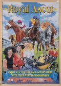 A framed poster for Royal Ascot, together with another for the Irish Lottery:, both 83cm x 58cm.