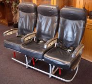 A set of three Boeing 747 third class seats in by Airline Interiors Inc, Poway, Ca, USA:,