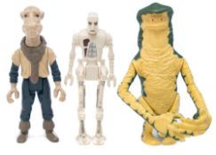 Three Kenner/Palitoy Star Wars 3 3/4 inch action figures, 'Yakface', 'Amanaman' and '8D8':,
