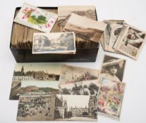 An accumulation of early 20th century postcards:,